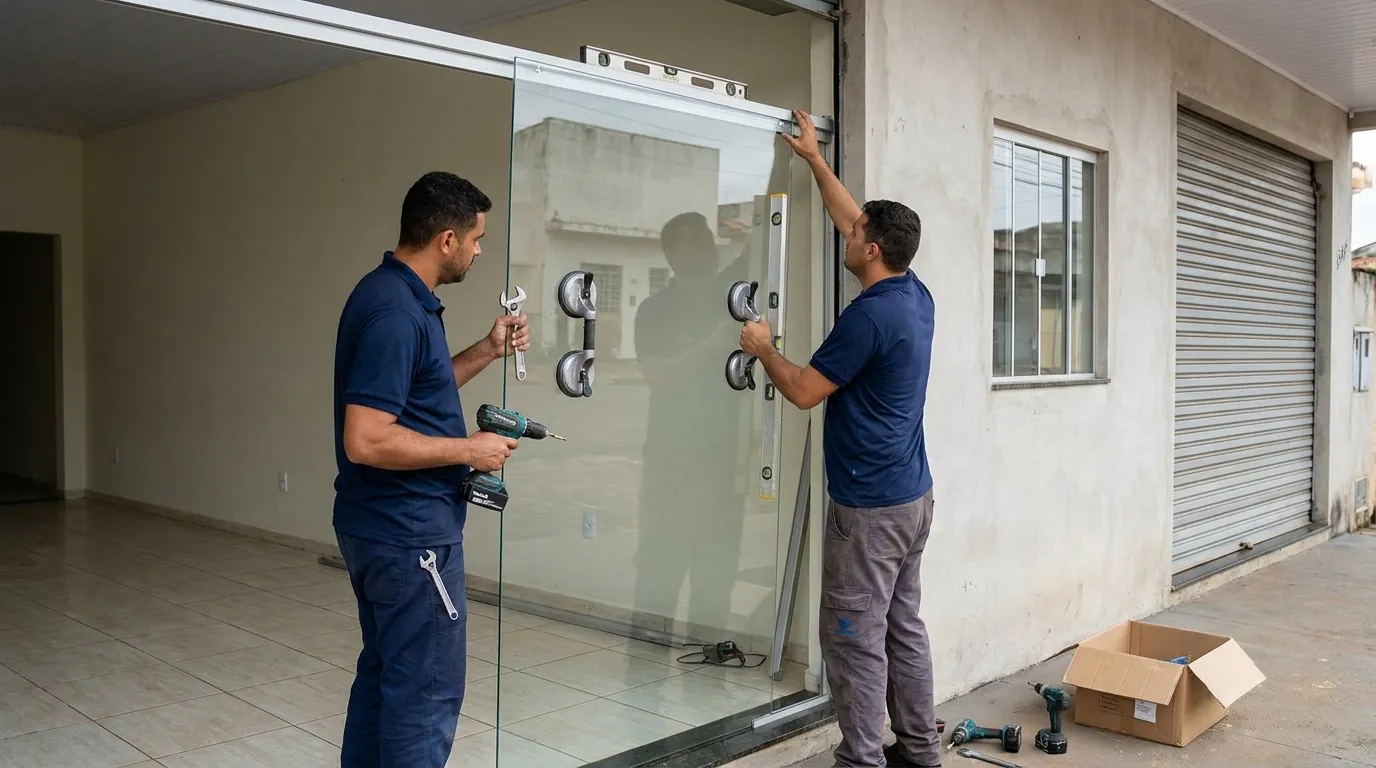 Troca de Puxador e Fechadura do Box em Boa Vista‑RR
